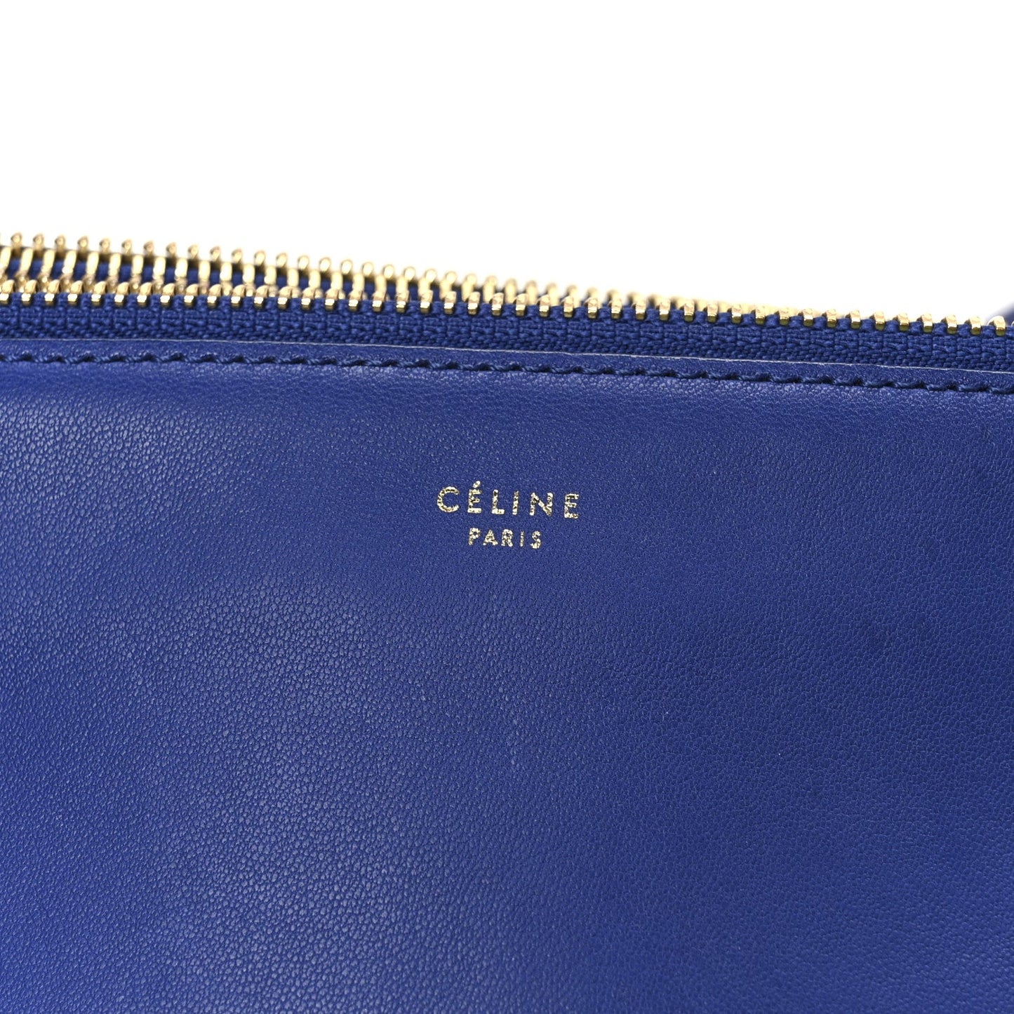 Celine Lambskin Small Trio Crossbody Bag Indigo