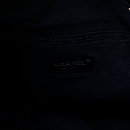 Chanel Canvas Small Double Face Tote Navy