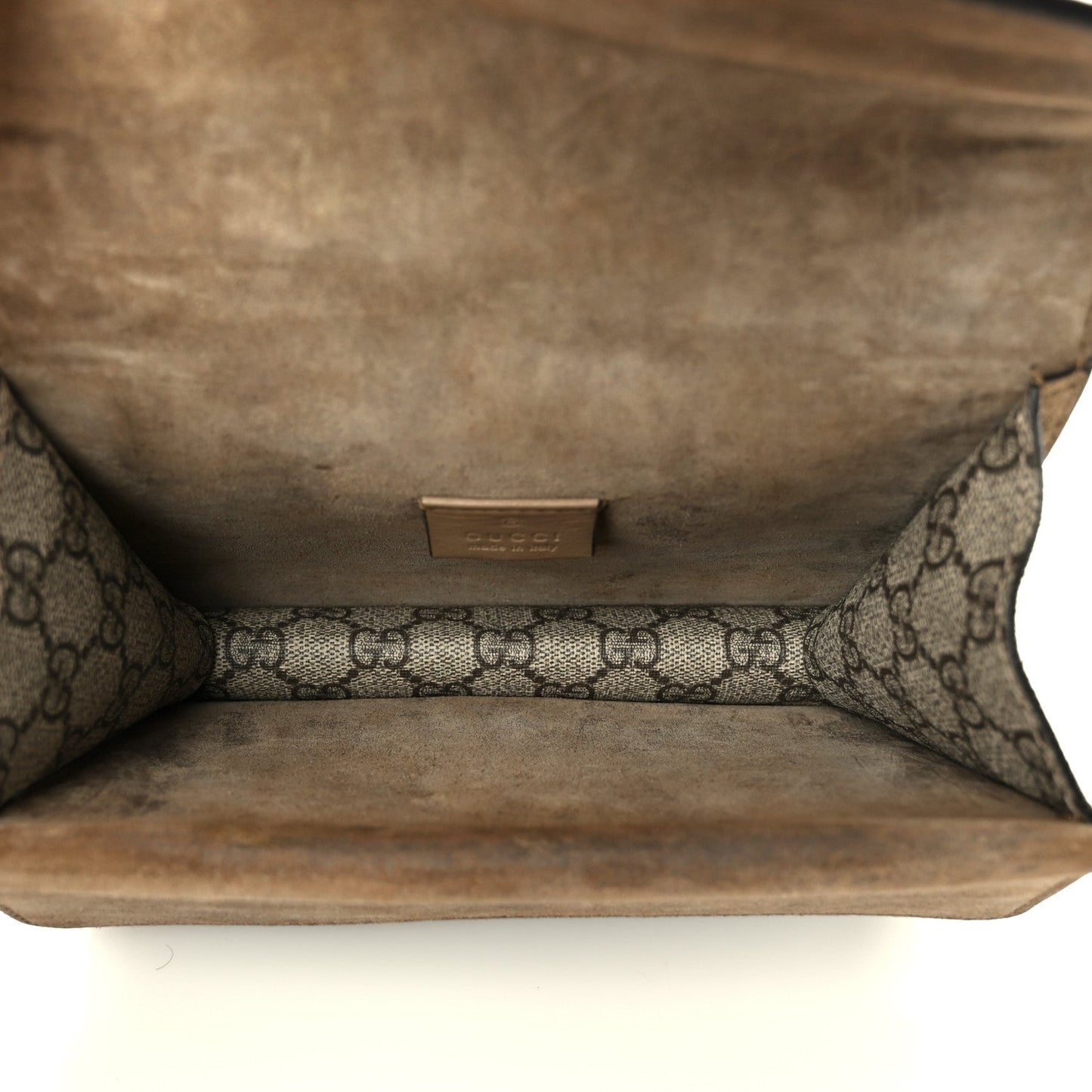 Gucci GG Supreme Monogram Mini Dionysus Shoulder Bag Taupe