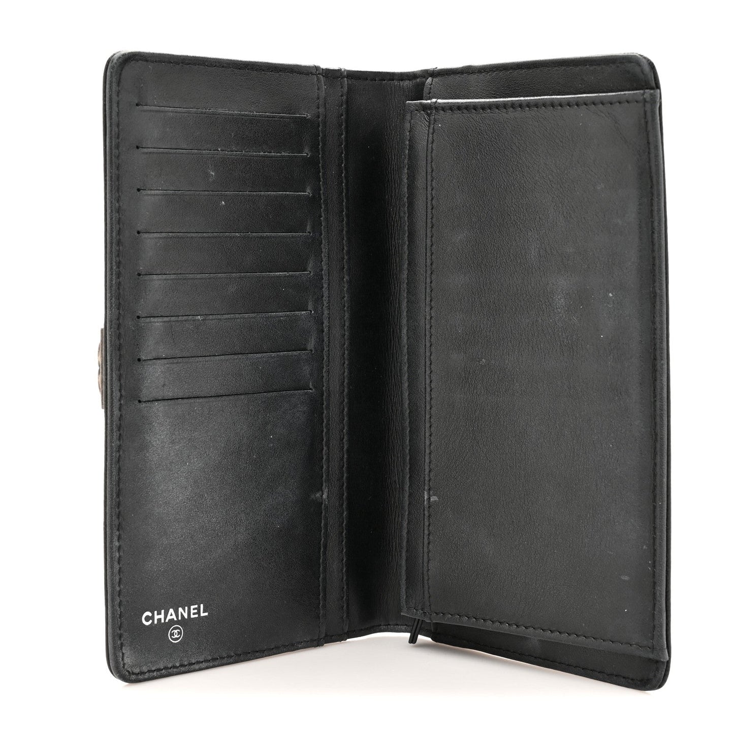 Chanel Caviar Quilted Boy Yen Wallet Black