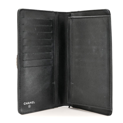 Chanel Caviar Quilted Boy Yen Wallet Black