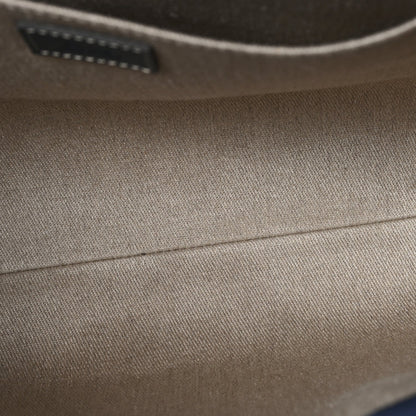 Chloe Suede Calfskin Medium Woody Ribbon Tote Navy
