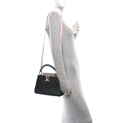Louis Vuitton Taurillon Capucines BB Black General Blue Pink