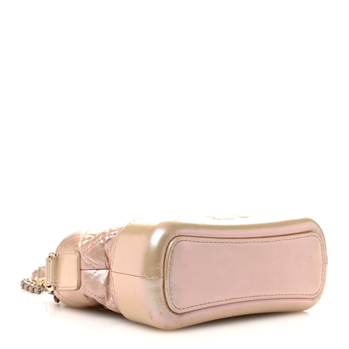 Chanel Iridescent Aged Calfskin Quilted Small Gabrielle Hobo Light Pink
