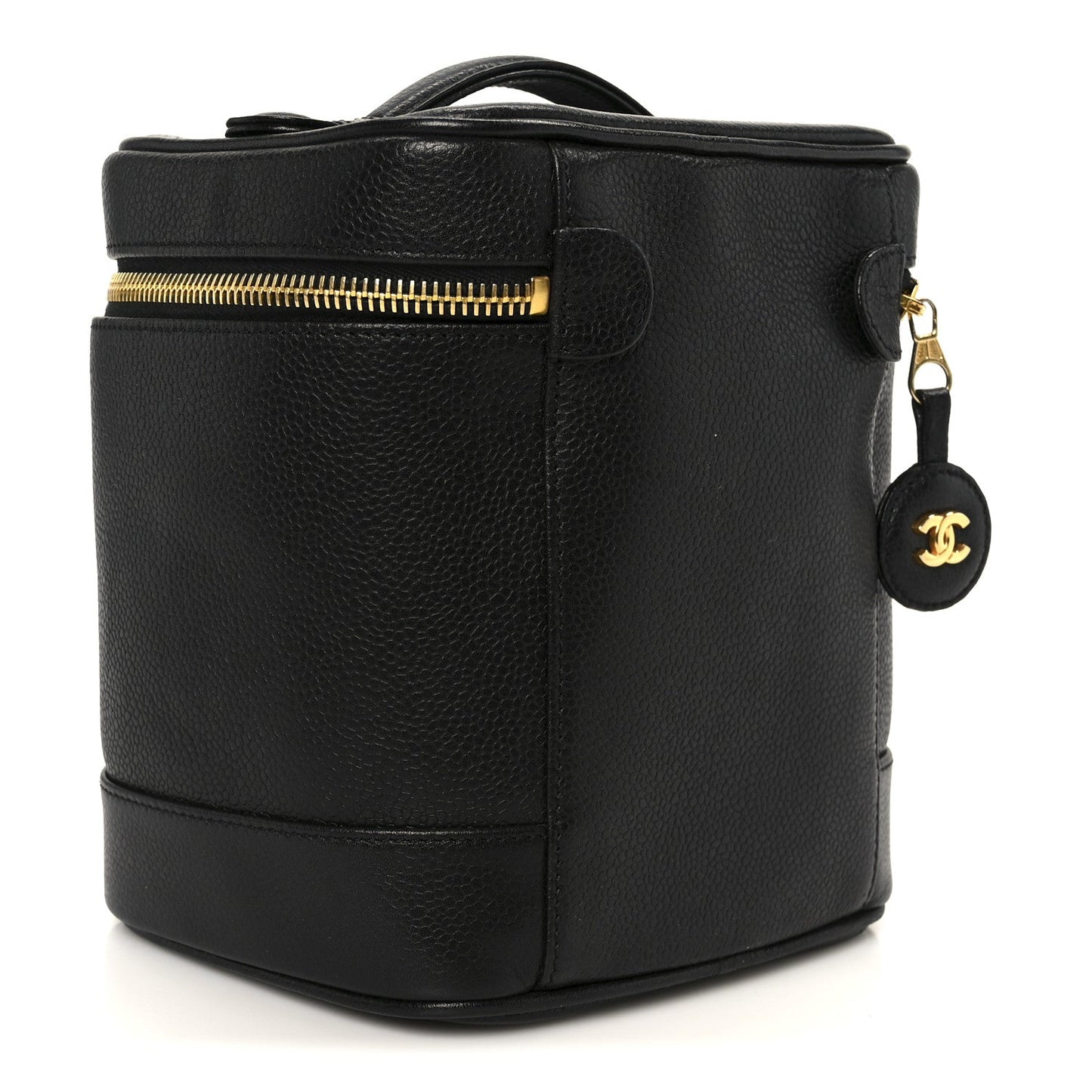 Chanel Caviar Vanity Cosmetic Case Black