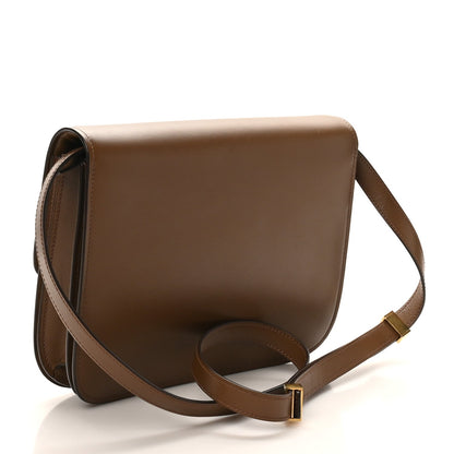 Celine Box Calfskin Medium Classic Box Flap Bag Camel