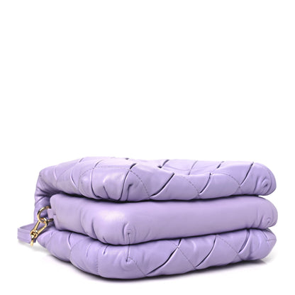 Loewe Lambskin Pleated Goya Puffer Bag Light Mauve