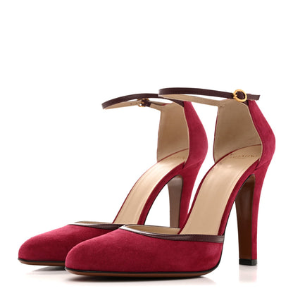 Valentino Garavani Suede Hi Dolly Pumps 39.5 Pink