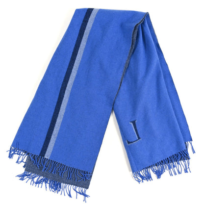 Louis Vuitton Wool Cashmere Classic Throw Navy