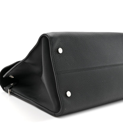 Christian Dior Grained Calfskin Large Diorever Flap Black