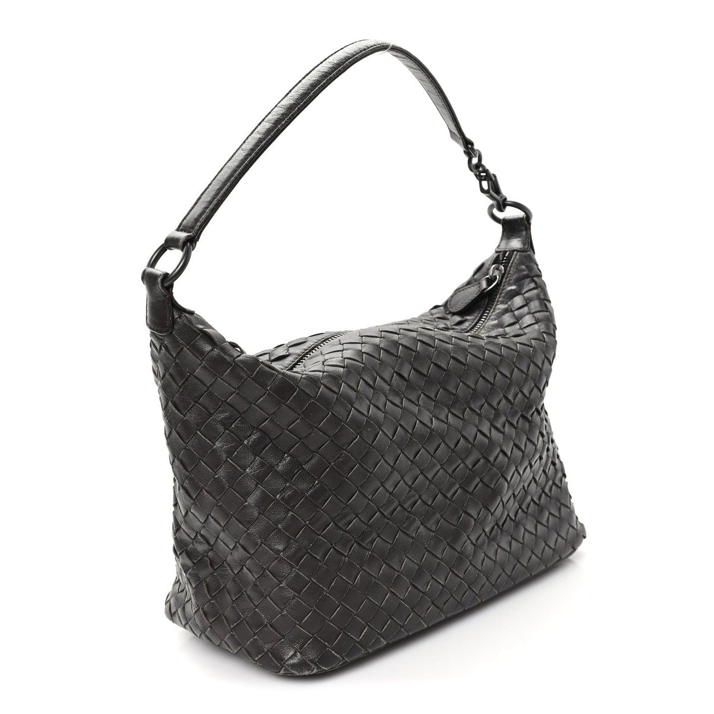 Bottega Veneta Nappa Intrecciato Small Shoulder Bag Ebano