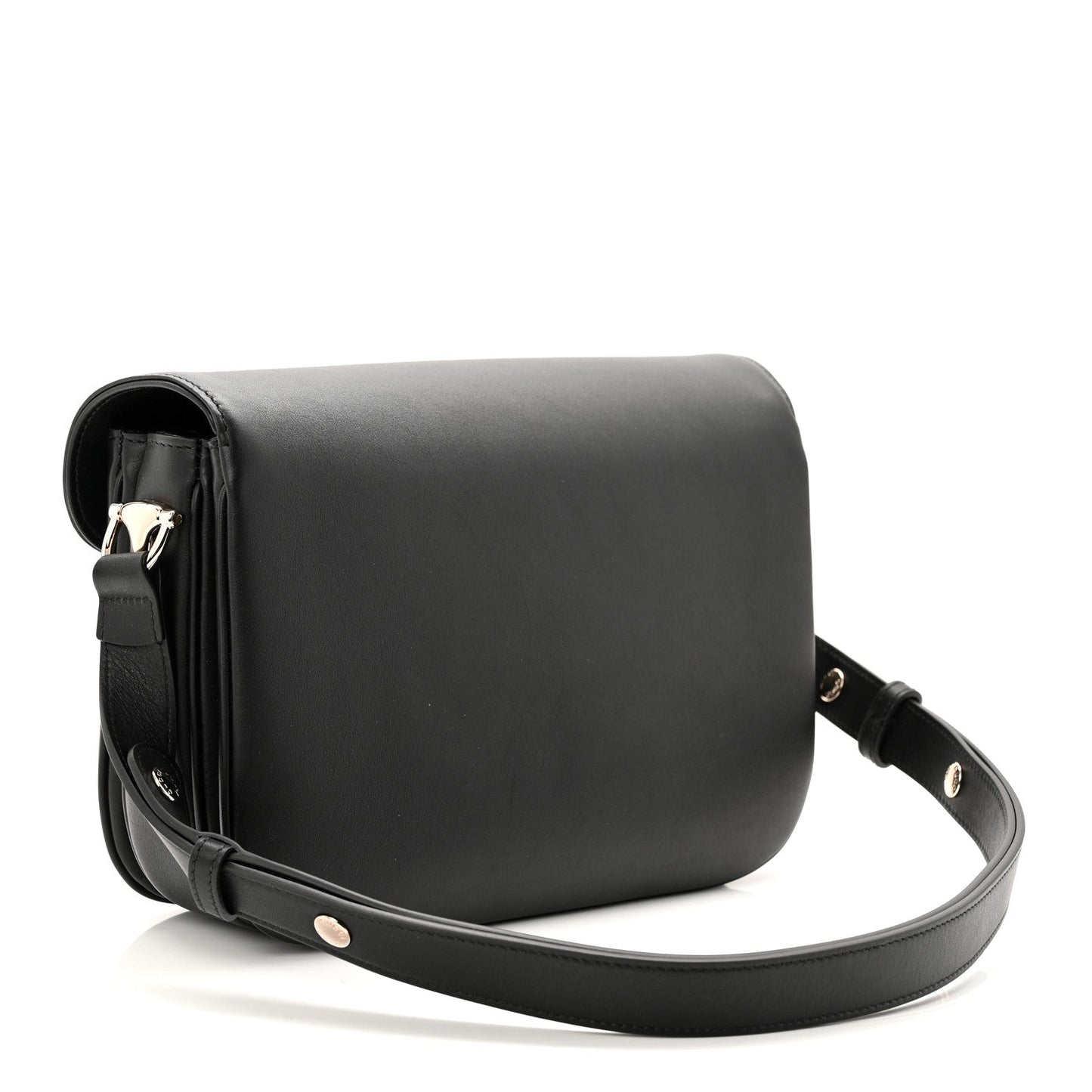 Gucci Ciny Lux Calfskin Horsebit 1955 Soft Small Shoulder Bag Black
