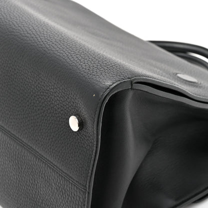 Christian Dior Grained Calfskin Large Diorever Flap Black