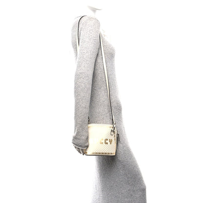 Gucci X SEGA Calfskin GUCCY Stars Mini Dome Shoulder Bag Mystic White Gold