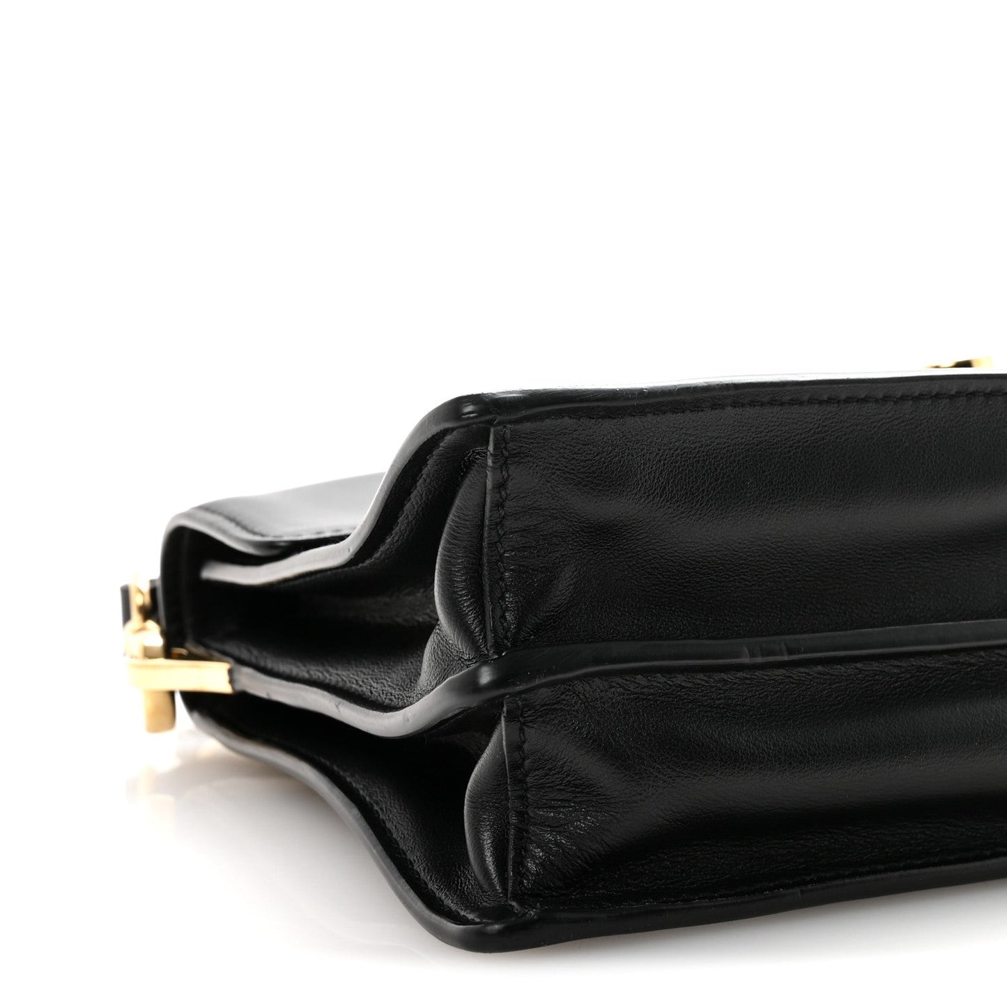 Prada Calfskin Soft Sound Charms Shoulder Bag Black