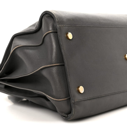 Saint Laurent Calfskin Large Sac de Jour Carryall Grey