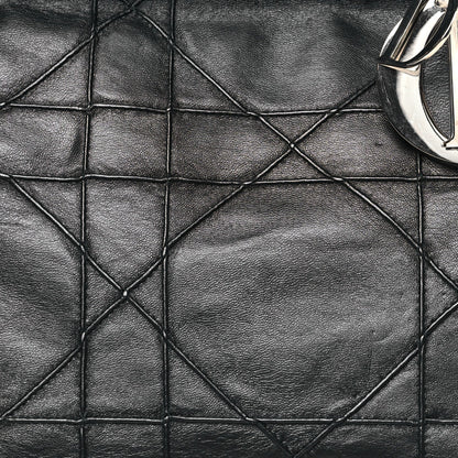Christian Dior Lambskin Cannage Medium Granville Tote Black