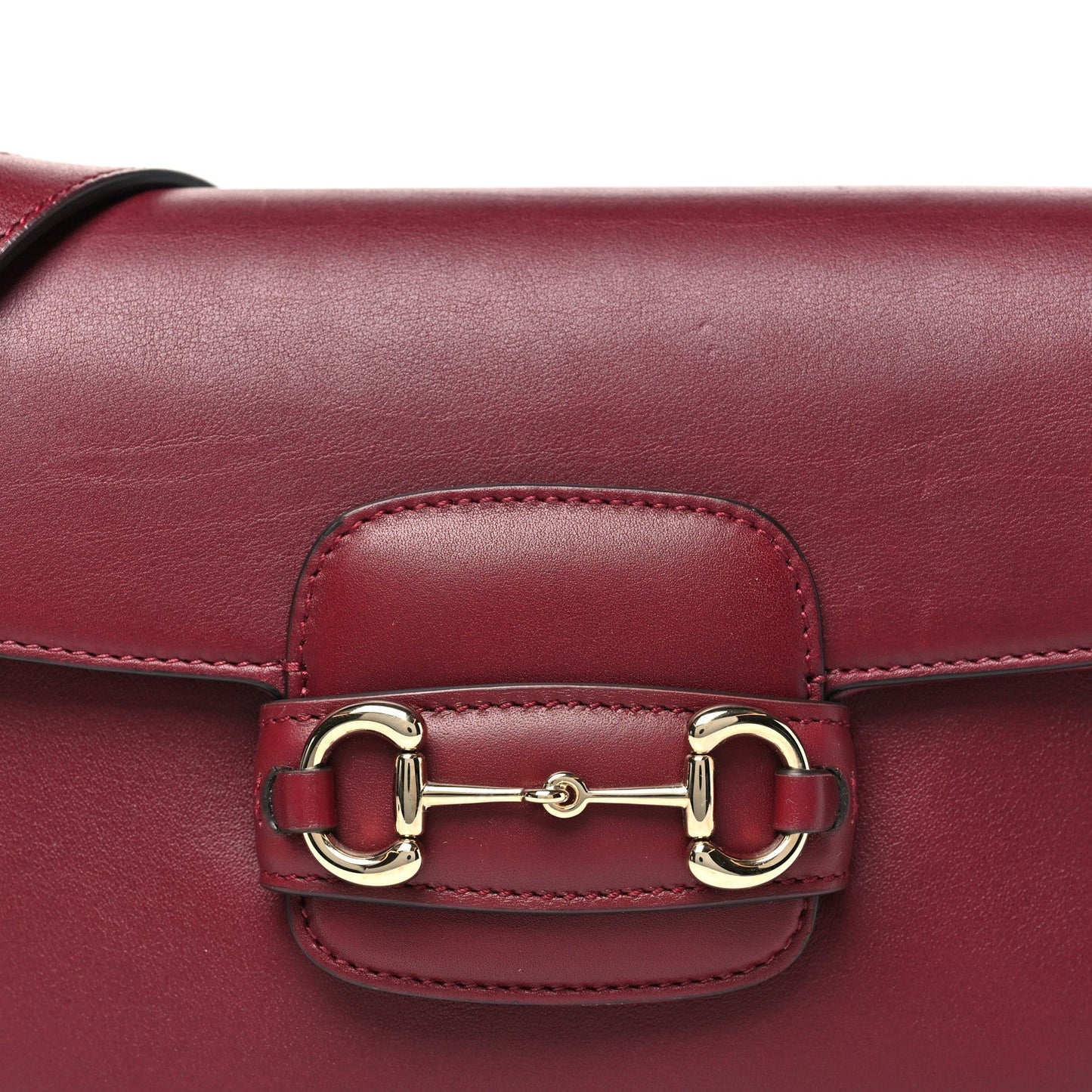 Gucci Soft Calfskin Horsebit 1955 Small Shoulder Bag Rosso Ancora