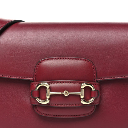 Gucci Soft Calfskin Horsebit 1955 Small Shoulder Bag Rosso Ancora