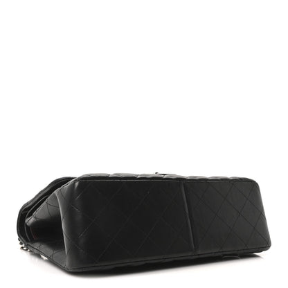 Chanel Lambskin Quilted Jumbo Double Flap Black