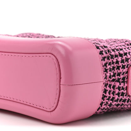Chanel Tweed Calfskin Small Gabrielle Hobo Pink