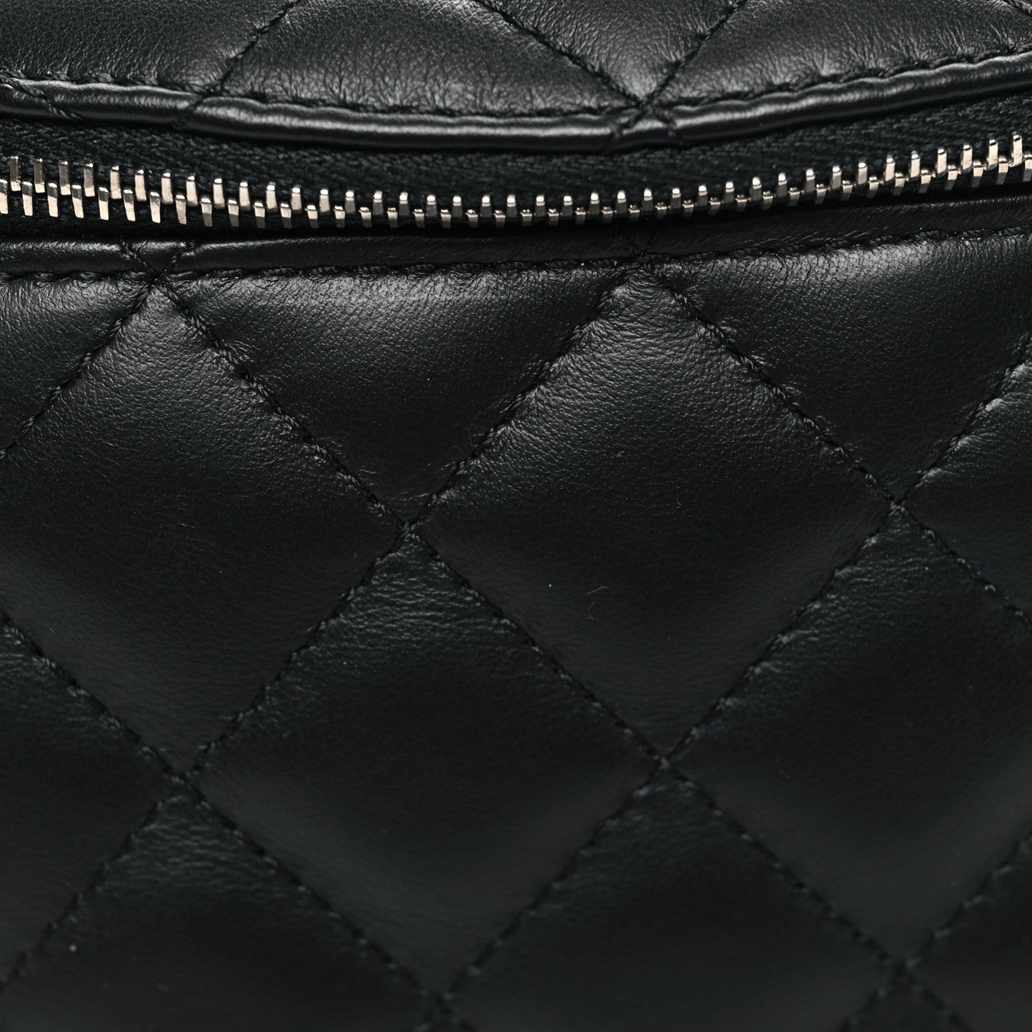 Chanel Calfskin Quilted Waist Belt Bag Black