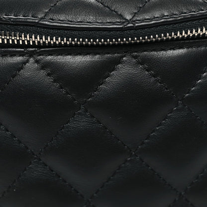 Chanel Calfskin Quilted Waist Belt Bag Black