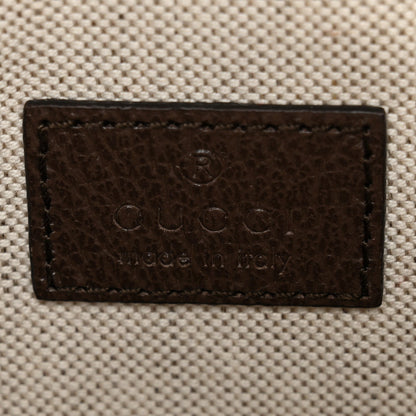 Gucci Monogram Jumbo GG Textured Dollar Calfskin Web Mini Crossbody Bag Camel Ebony New Acero