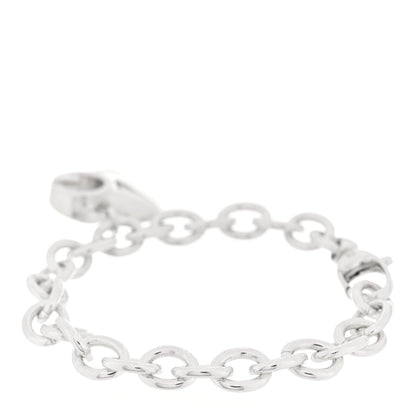 Gucci Sterling Silver G Heart Charm Link Bracelet