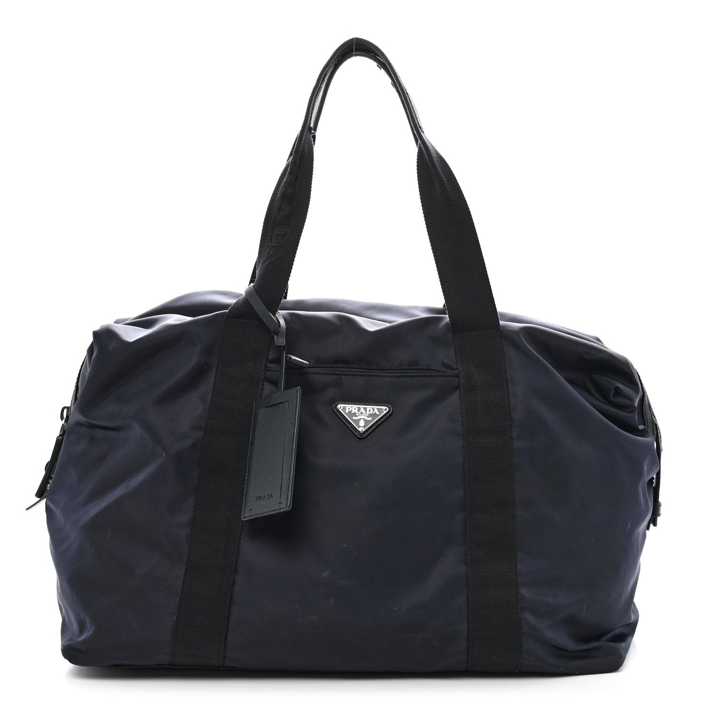 Prada Re-Nylon Saffiano Duffle Bag Navy