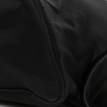 Prada Nylon Vela Saffiano Small Cinch Backpack Black