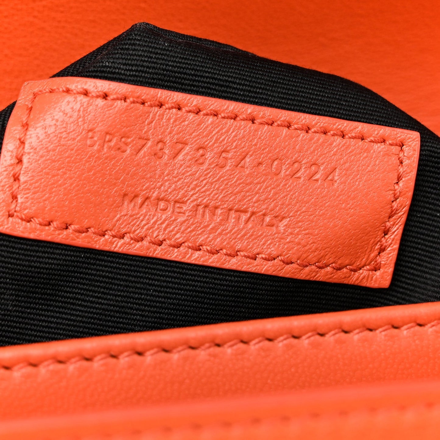 Saint Laurent Lambskin Carre Quilted Le Maillon Satchel Orange