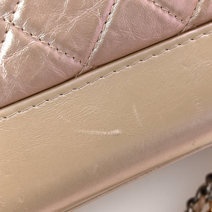 Chanel Iridescent Aged Calfskin Quilted Small Gabrielle Hobo Light Pink