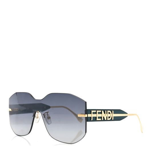 Fendi Metal Fendigraphy Shield Sunglasses FE40067U Green