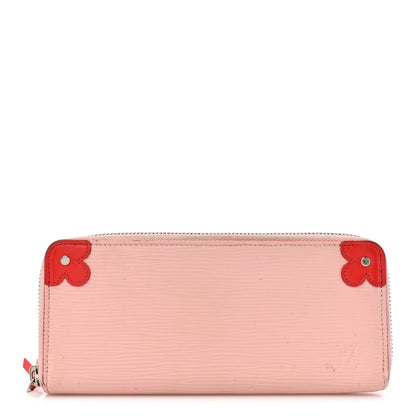 Louis Vuitton Epi Blooming Corners Clemence Wallet Rose Ballerine Coquelicot