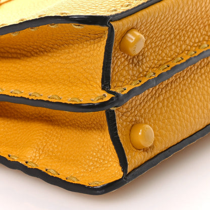 Fendi Cuoio Romano Vitello Cover Sellerissima Monochrome Mini Peekaboo I SEE U Satchel Sunflower