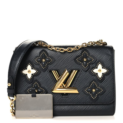 Louis Vuitton Epi Flowers Twist Shoulder Bag MM  Black