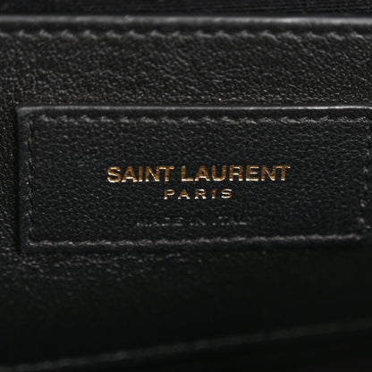 Saint Laurent Grain de Poudre Quilted 80's Vanity Bag Rouge Eros