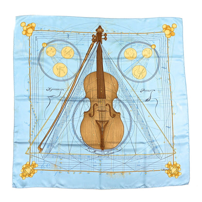 Hermes Silk La Musique des Spheres Scarf 90 Multicolor