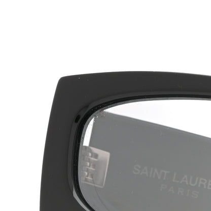 Saint Laurent Acetate Rectangle SL M140/F Sunglasses Black
