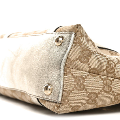 Gucci Monogram Small Abbey Tote  Gold