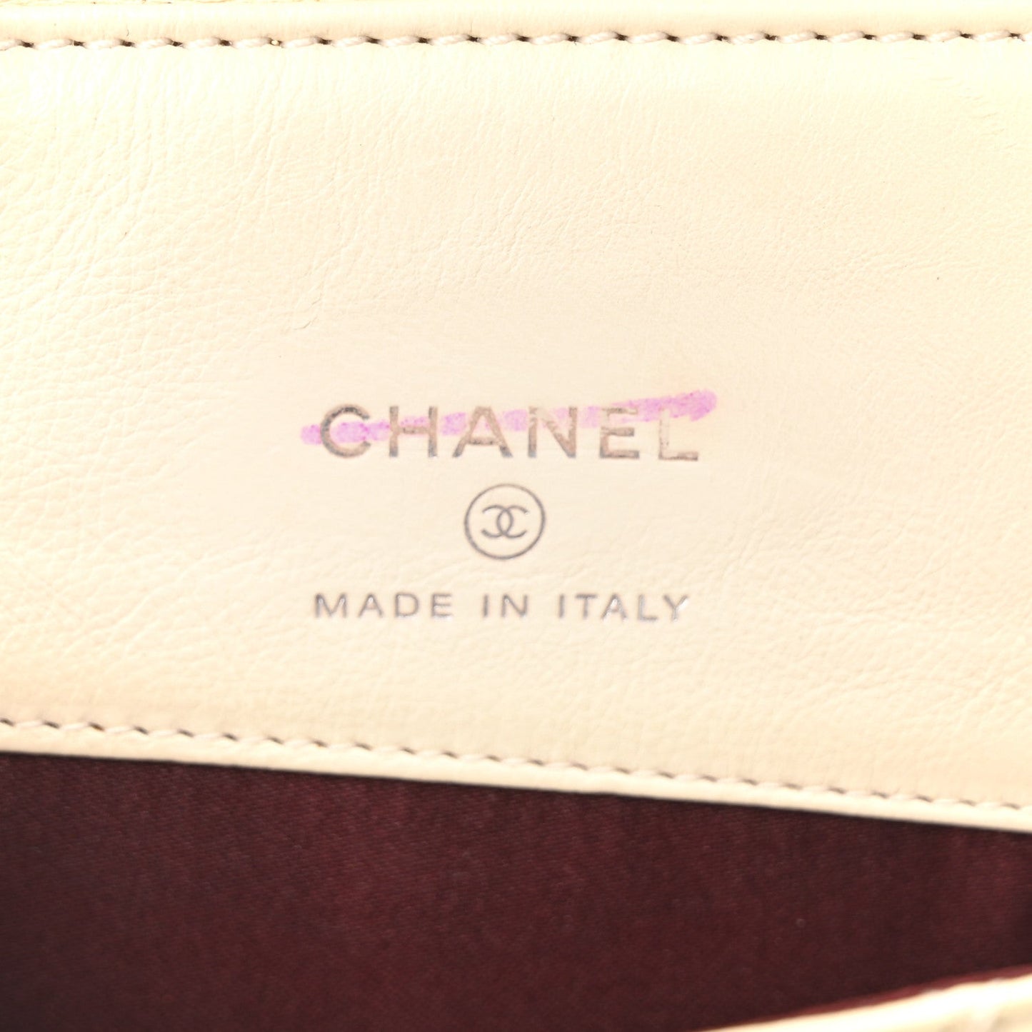 Chanel Calfskin Quilted CC Waiter Clutch With Chain White