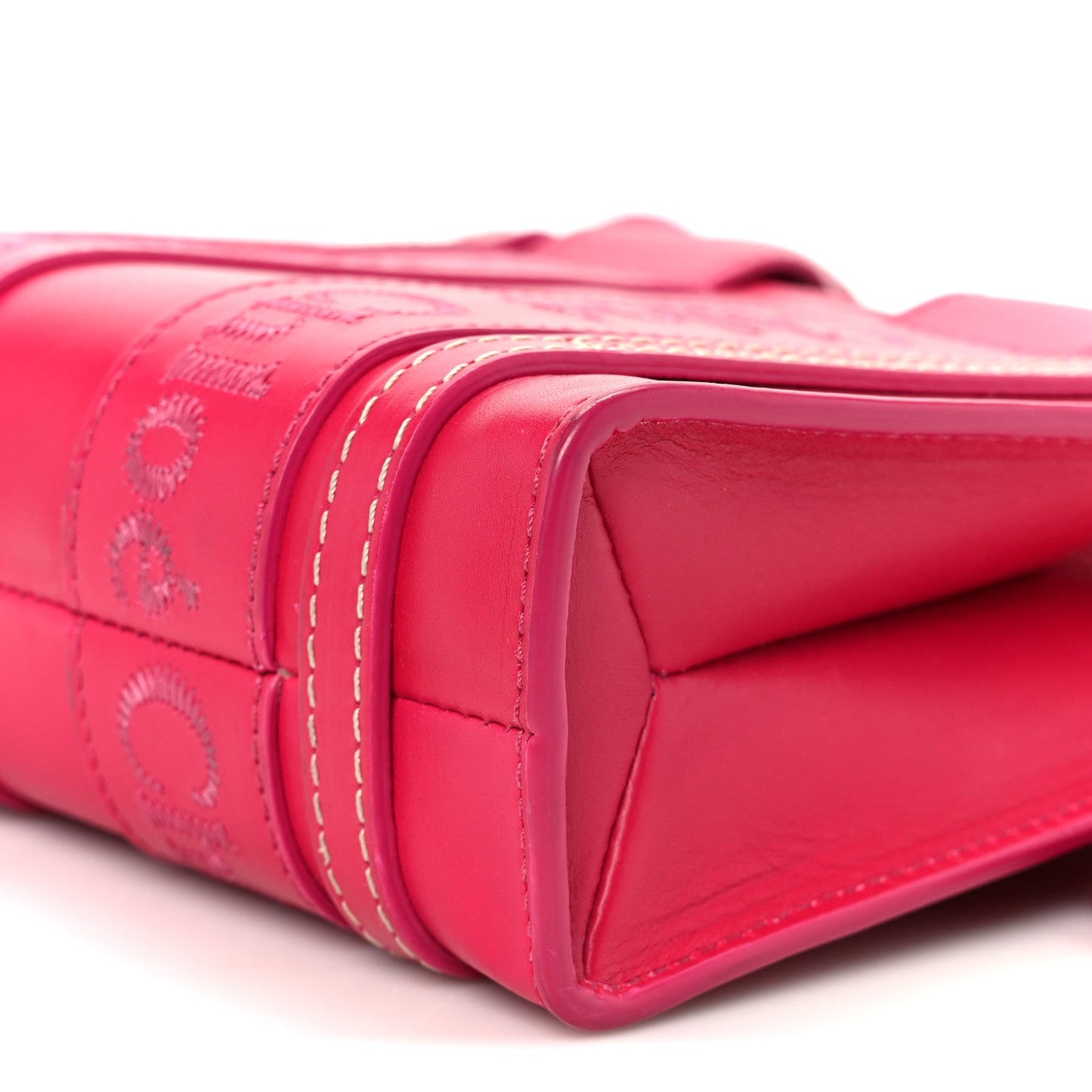 Chloe Calfskin Mini Woody Ribbon Tote Fizzy Pink