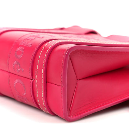 Chloe Calfskin Mini Woody Ribbon Tote Fizzy Pink