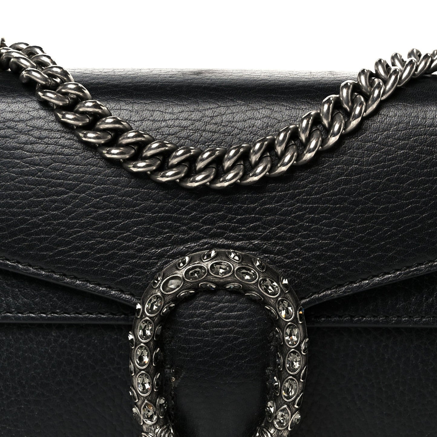 Gucci Calfskin Mini Dionysus Shoulder Bag Black