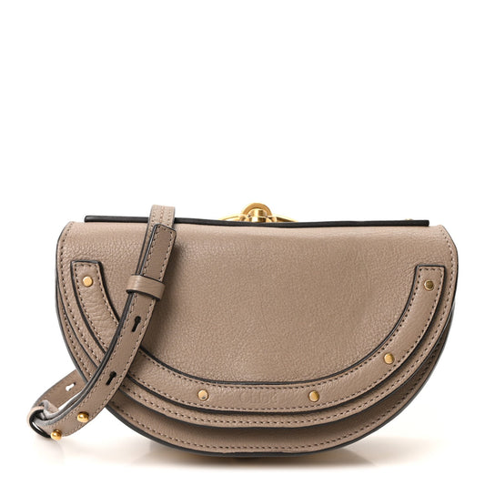 Chloe Calfskin Small Nile Bracelet Minaudiere Bag Motty Grey