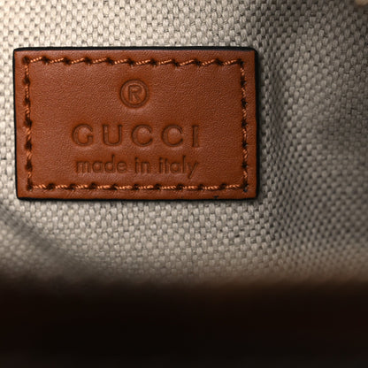 Gucci GG Denim Calfskin Web Mini GG Top Handle Bag Light Blue White