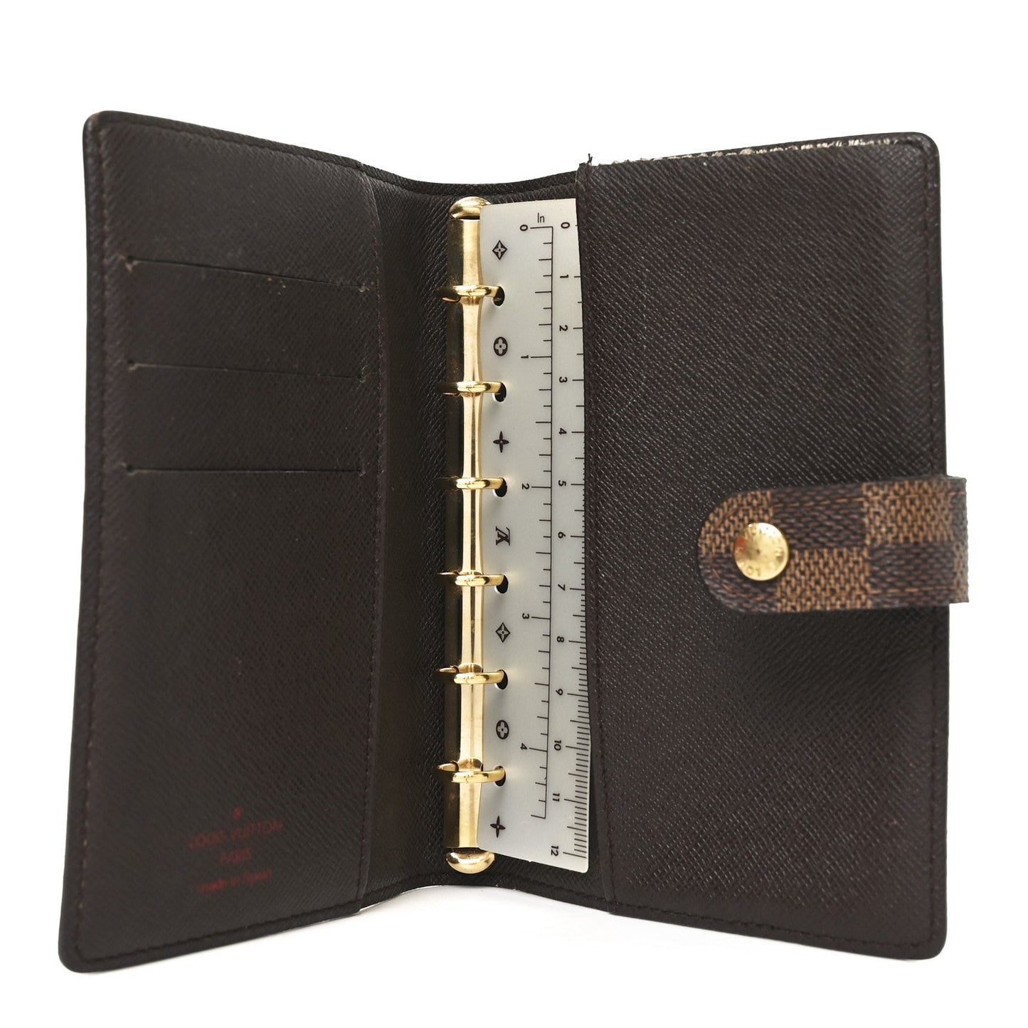 Louis Vuitton Damier Ebene Small Ring Agenda Cover