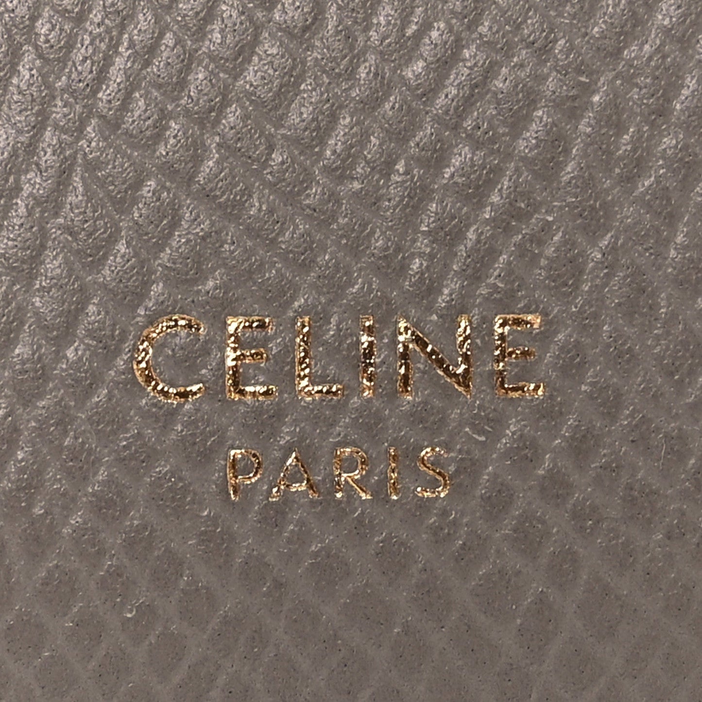 Celine Grained Calfskin Medium Multifunction Strap Wallet Pebble