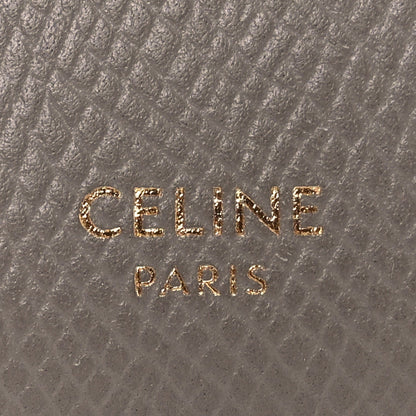 Celine Grained Calfskin Medium Multifunction Strap Wallet Pebble